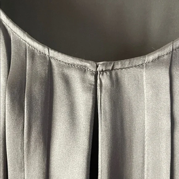 Talbots Silver gray silk blouse - Picture 2 of 7